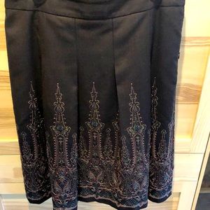 Beautiful LOFT embroidered skirt.